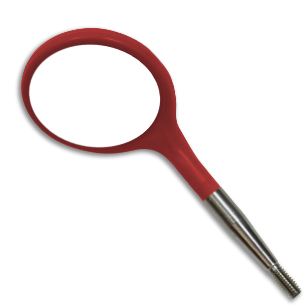 Tête de Miroir bucal Crystal HD n°5 , rouge x12