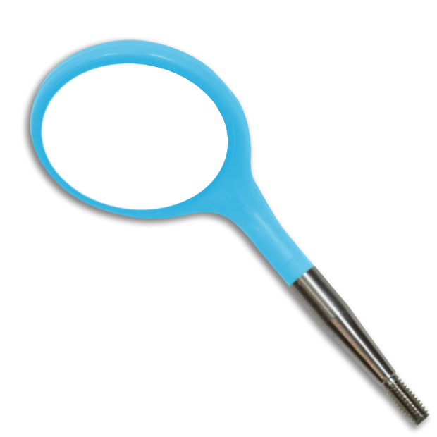 Tête de Miroir bucal Crystal HD n°5 , Neon bleu x12