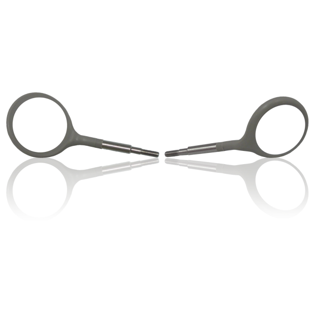 Tête de Miroir bucal Crystal HD double face n°4 , Gris x4