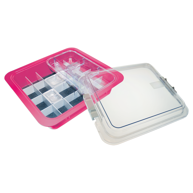 Tub à matériaux complet avec accessoires(32,0 x 30,0 x 10,2 cm) néon