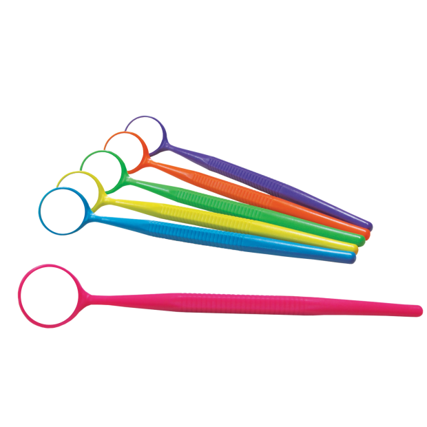 Miroir bucal Crystal HD, manche fin, n°4 , Assortiment NEON x12 autoc