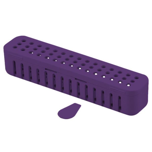 Conteneur compact stérile (17,8 x 3,8 x 3,8 cm) prune