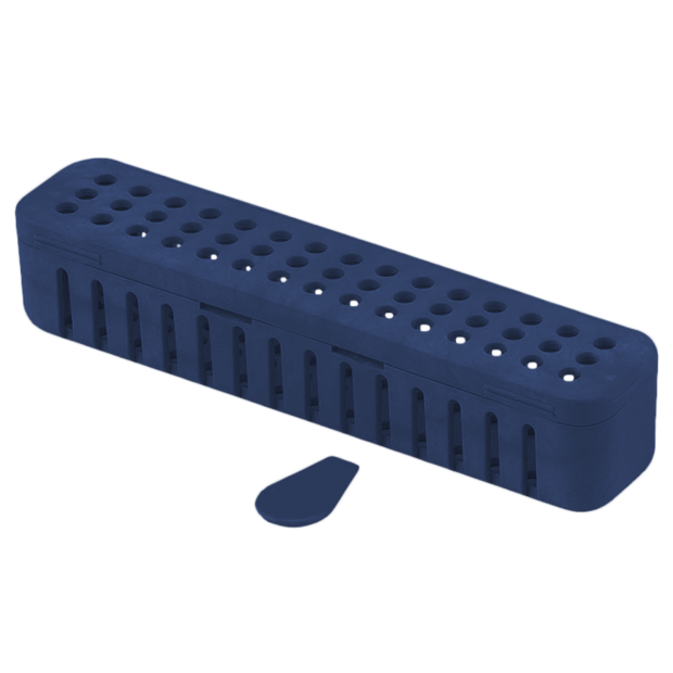 Conteneur compact stérile (17,8 x 3,8 x 3,8 cm) bleu nuit