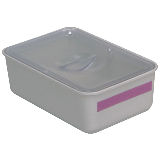 Grand Godet, avec couvercle transparent (5,7 x 8,6 x 3,2 cm) gris