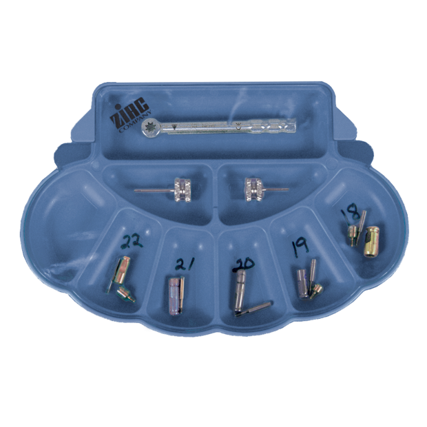 Organiseur d'Implants bleu