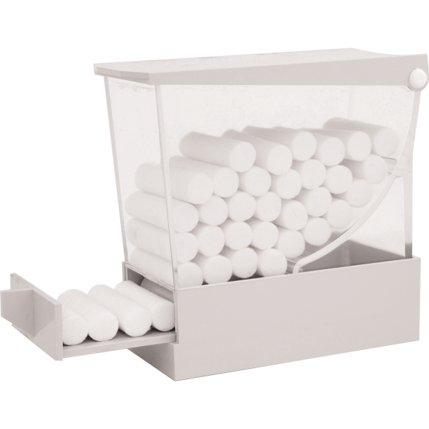 Distributeur de coton blanc