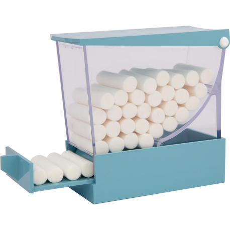 Distributeur de coton bleu