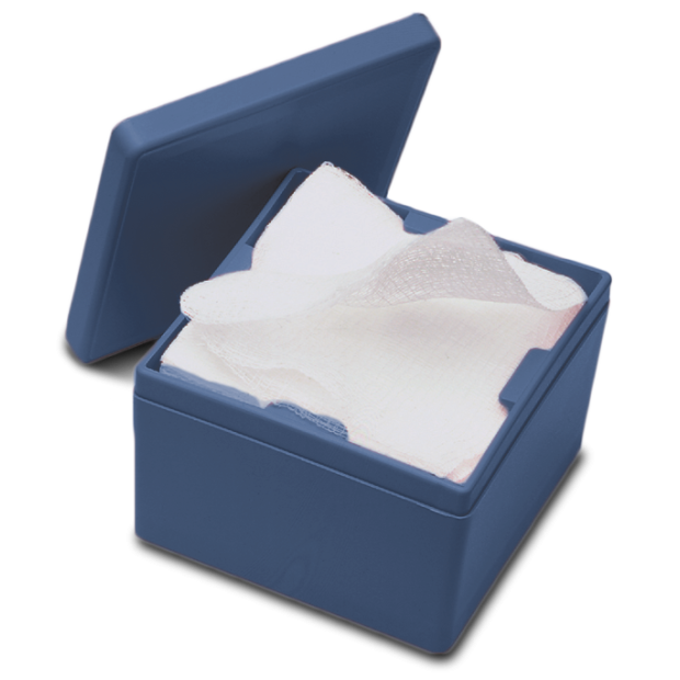 Distributeur de compresses blanc - grand (11,4 cm x 11,4 cm x 7,3cm),