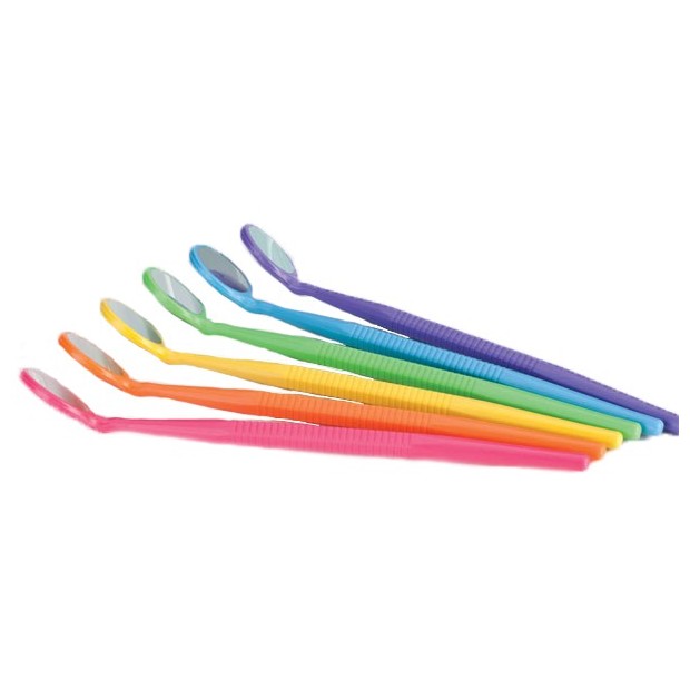 Miroir bucal Crystal HD, manche fin, n°5 , Assortiment NEON x12 autoc