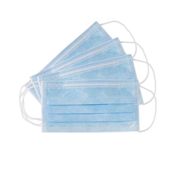 Masque de protection 3 bleu ciel Monoart (x50)