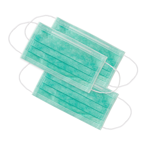 Masque de protection 3 vert Monoart (x50)