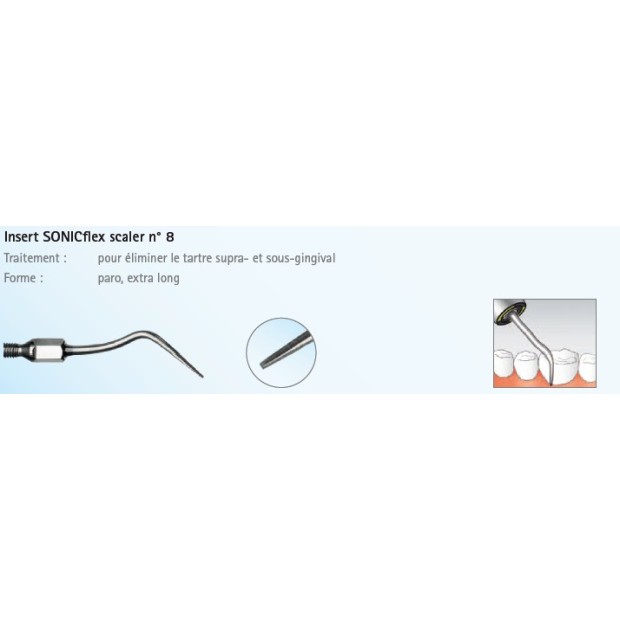 INSERT DE DETARTRAGE SONICFLEX N°8